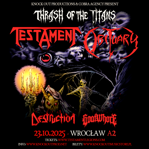 Concert of TESTAMENT + OBITUARY in Wrocław